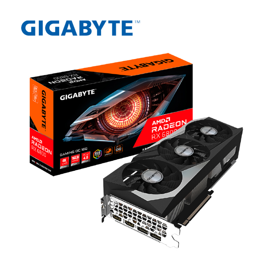 Tarjeta Video GIGABYTE Radeon RX 6800 GAMING OC 16GB GDDR6 HDMI/DP 256-Bit GV-R68GAMING OC-16GD